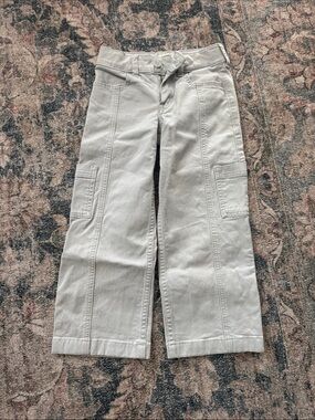 abercrombie kids Light Gray Cargo-Style Jeans